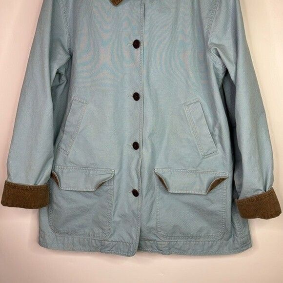 Vintage L.L. Bean Baby Blue Cotton Barn Chore Coat Jacket XL - Picture 3 of 13